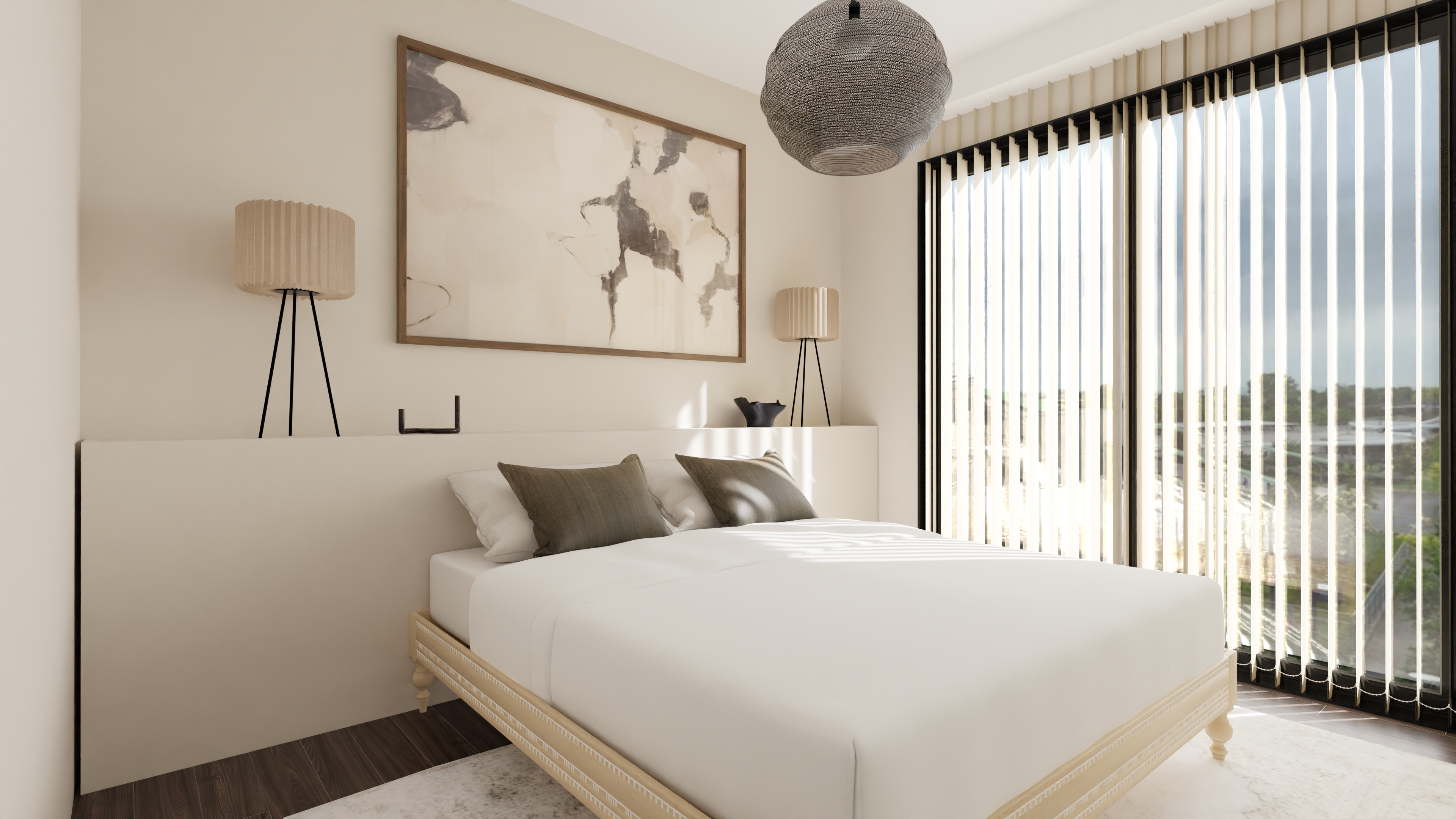 Salón Contemporáneo con Acabados Naturales - Imagen 1